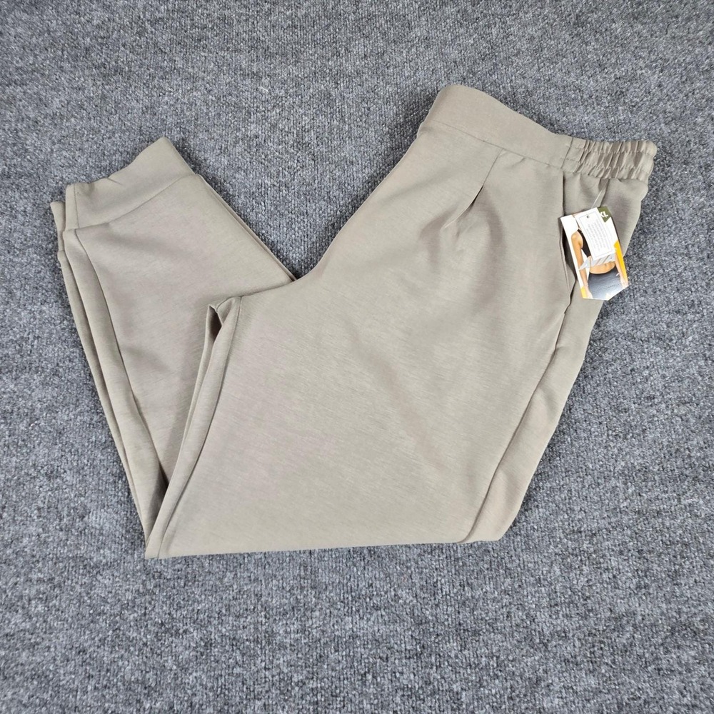 Avia Pleat Jogger Womens XL Grey NWT Athleisure Tapered Pant elastic waist (B10)